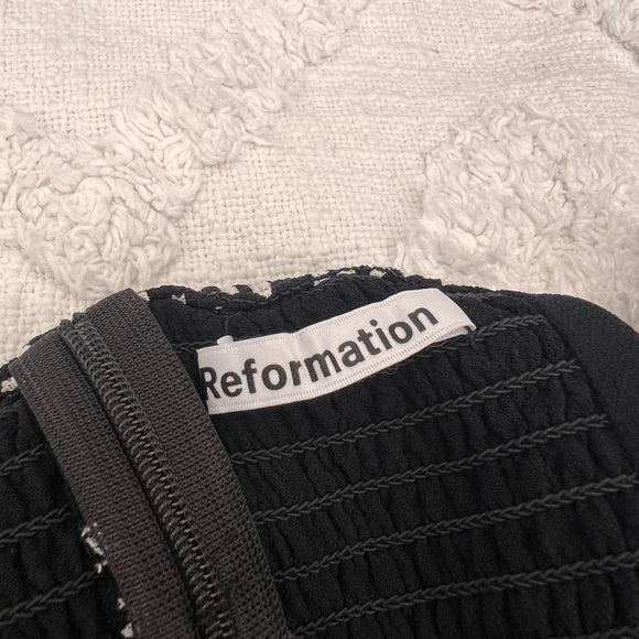 Reformation Bacio Ruffle Tie Back Crop Top - Picture 4 of 5